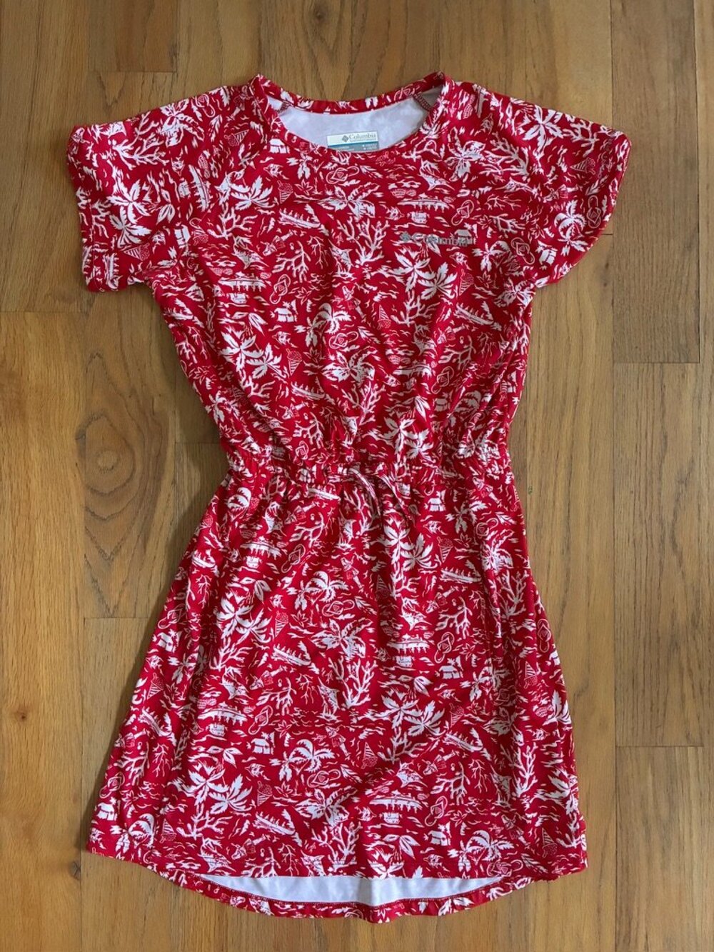 Columbia Girls Red Outdoor Print Adventure Dress Medium 10/12